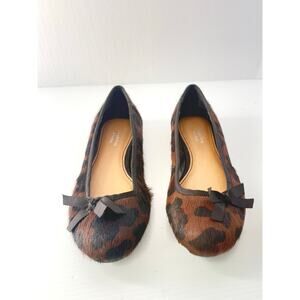 Simply Vera Wang Ganauche Leopard Ballet Flats Leather Upper Size 7.5